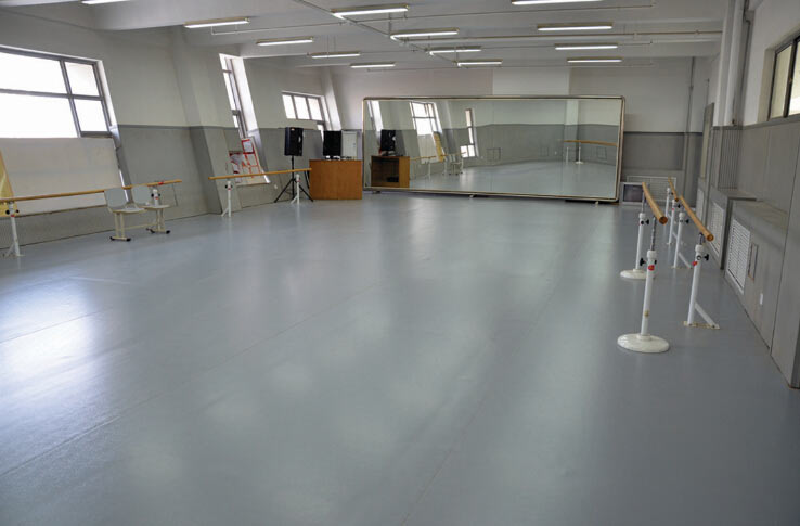 舞蹈厅塑胶地板还具有定的防水和防火作用